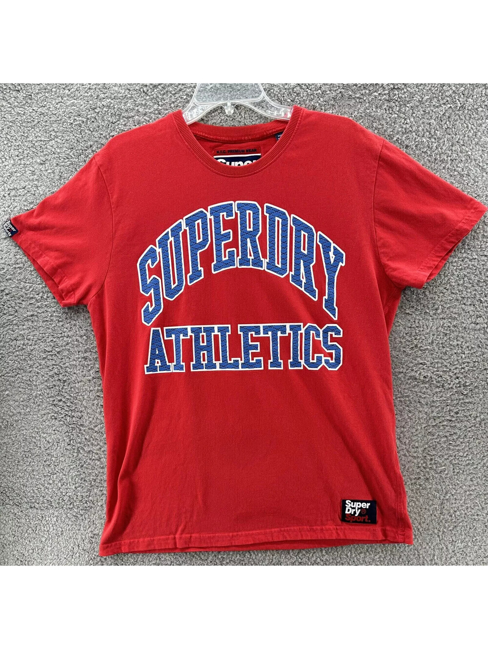 SUPERDRY Men's Red Team Tigers Podium Athletic Slim Fit T-Shirt 2XL